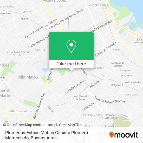Mapa de Plomerias-Fabian Matias Gasista Plomero Matriculado