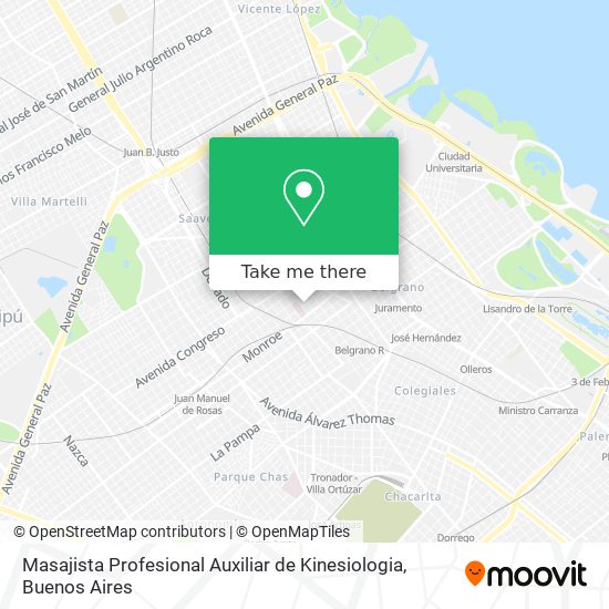 Masajista Profesional Auxiliar de Kinesiologia map