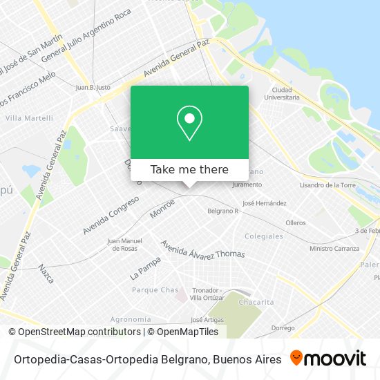Mapa de Ortopedia-Casas-Ortopedia Belgrano