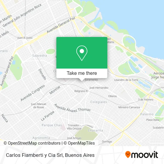 Mapa de Carlos Fiamberti y Cia Srl