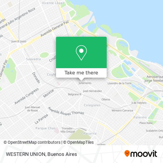 WESTERN UNION map