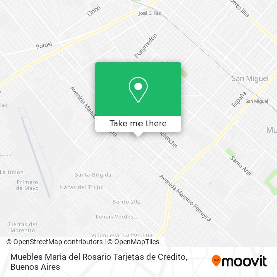 Mapa de Muebles Maria del Rosario Tarjetas de Credito