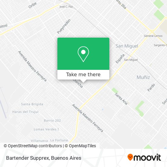 Mapa de Bartender Supprex