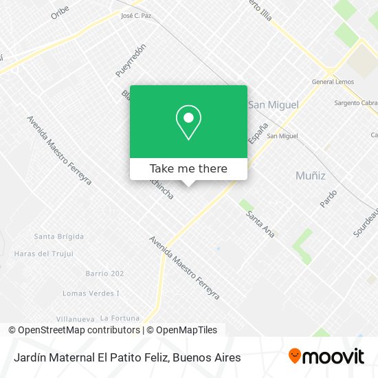 Jardín Maternal El Patito Feliz map