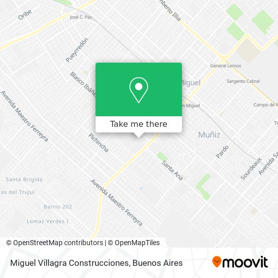 Mapa de Miguel Villagra Construcciones