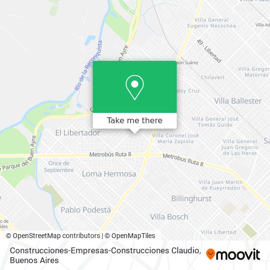Mapa de Construcciones-Empresas-Construcciones Claudio