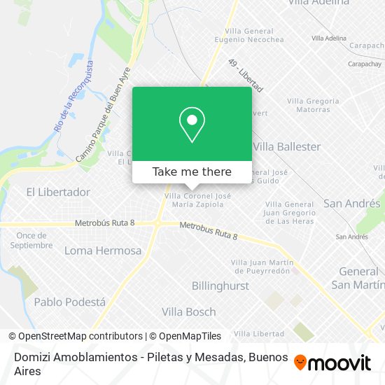 Domizi Amoblamientos - Piletas y Mesadas map