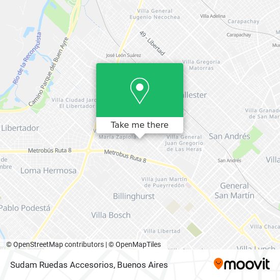 Sudam Ruedas Accesorios map