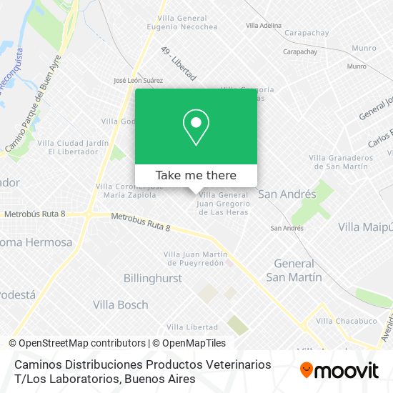 Mapa de Caminos Distribuciones Productos Veterinarios T / Los Laboratorios