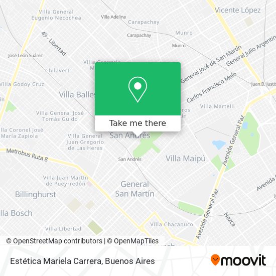 Mapa de Estética Mariela Carrera