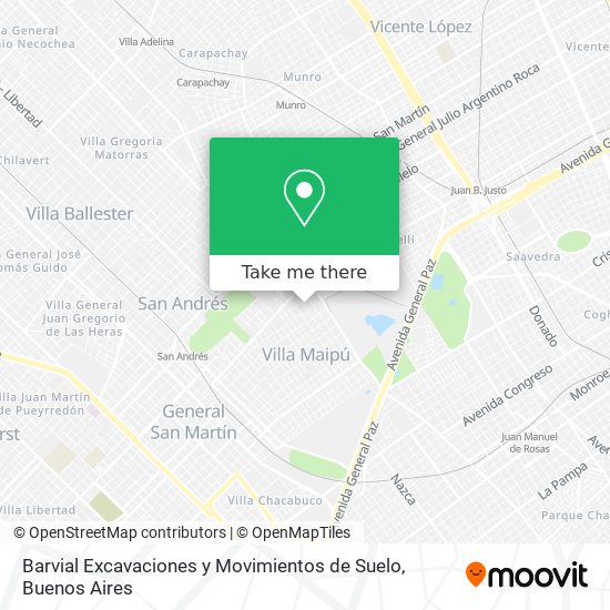 Mapa de Barvial Excavaciones y Movimientos de Suelo