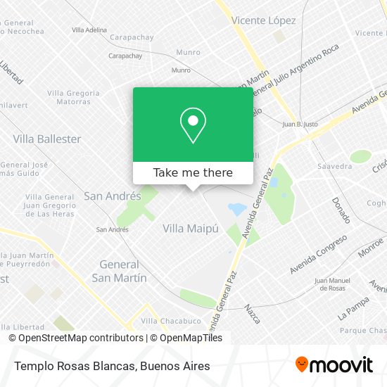 Mapa de Templo Rosas Blancas