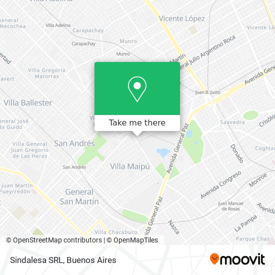 Mapa de Sindalesa SRL