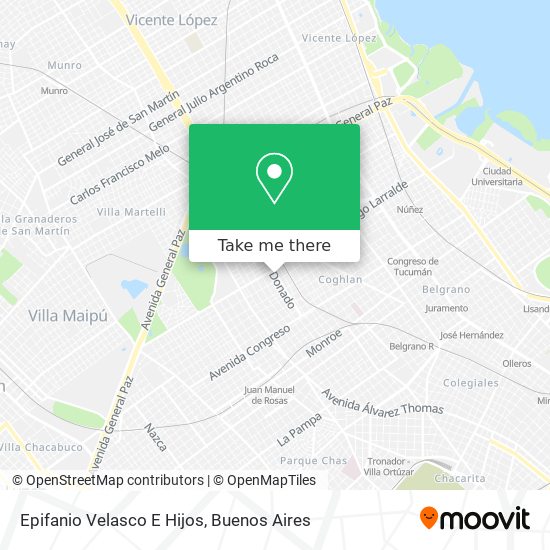 Epifanio Velasco E Hijos map