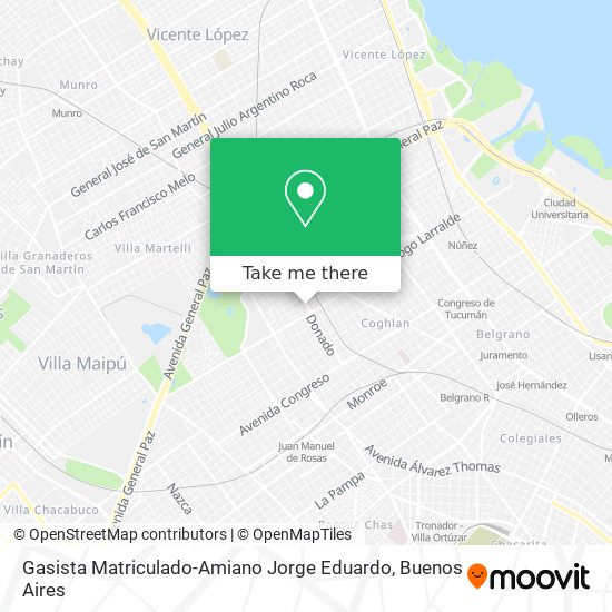 Gasista Matriculado-Amiano Jorge Eduardo map