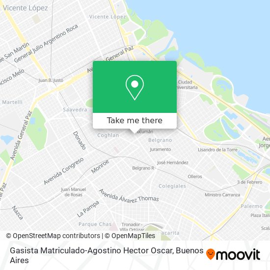 Gasista Matriculado-Agostino Hector Oscar map