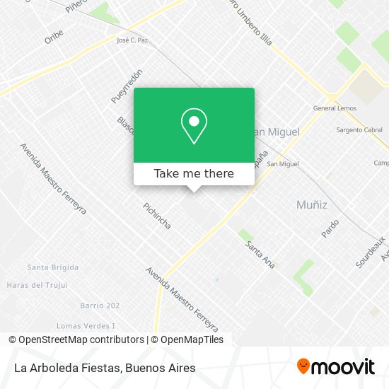 La Arboleda Fiestas map