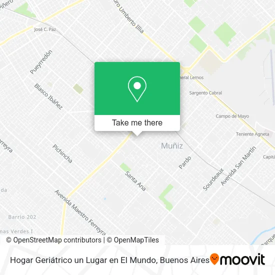 Mapa de Hogar Geriátrico un Lugar en El Mundo
