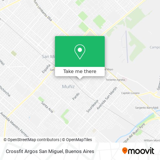 Mapa de Crossfit Argos San Miguel