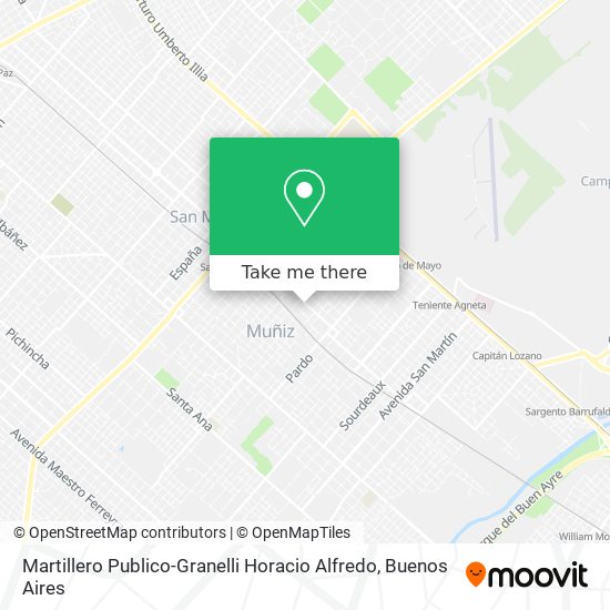 Mapa de Martillero Publico-Granelli Horacio Alfredo