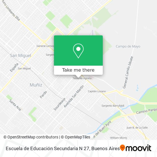 Mapa de Escuela de Educación Secundaria N 27