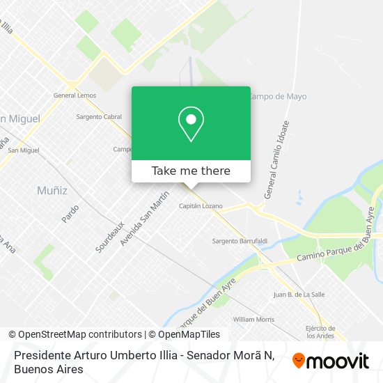 Mapa de Presidente Arturo Umberto Illia - Senador Morã N