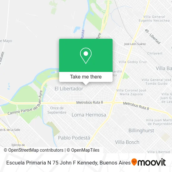 Escuela Primaria N 75 John F Kennedy map