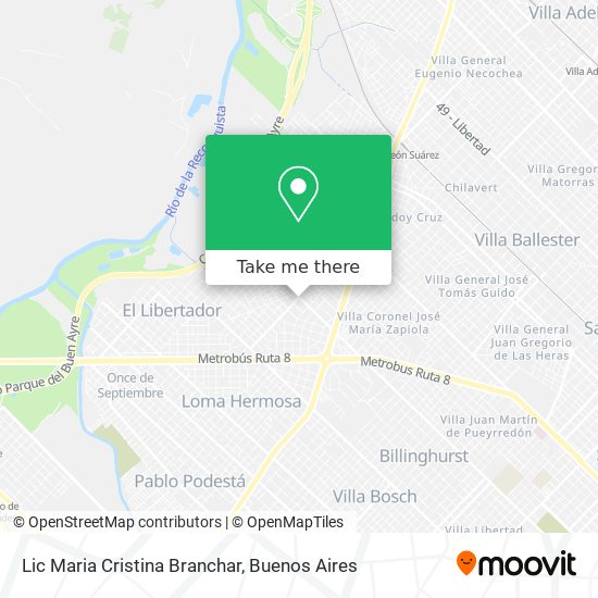 Lic Maria Cristina Branchar map