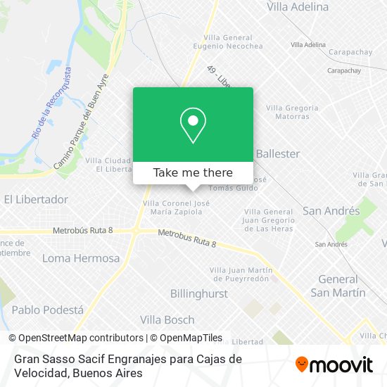 Mapa de Gran Sasso Sacif Engranajes para Cajas de Velocidad