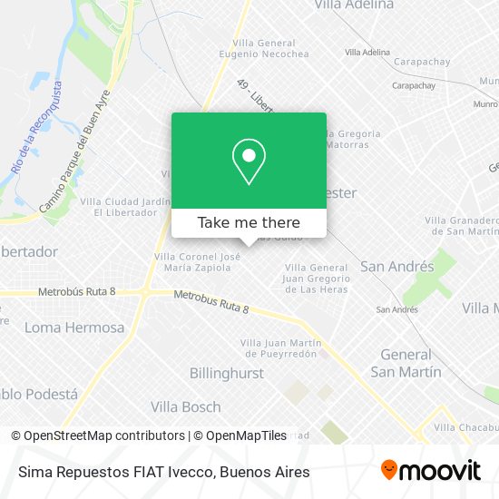 Mapa de Sima Repuestos FIAT Ivecco