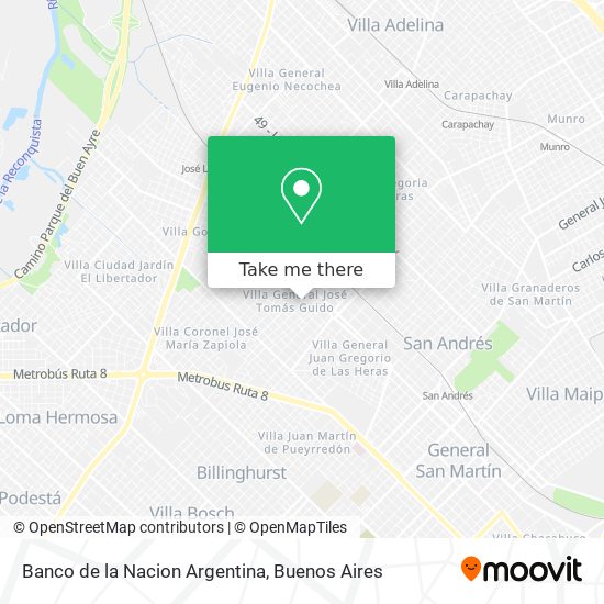 Banco de la Nacion Argentina map