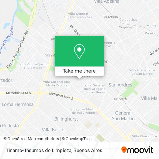 Tínamo- Insumos de Limpieza map