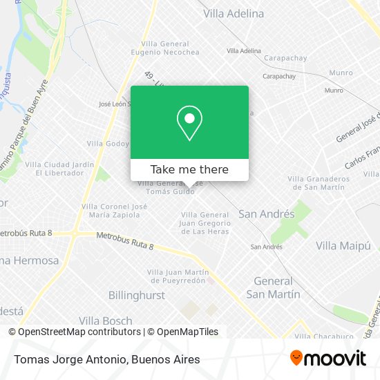 Tomas Jorge Antonio map