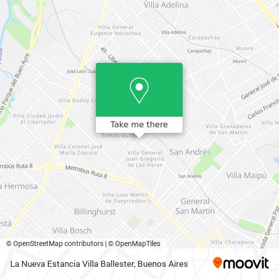 La Nueva Estancia Villa Ballester map