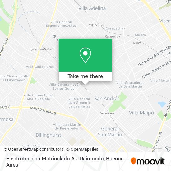 Mapa de Electrotecnico Matriculado A.J.Raimondo