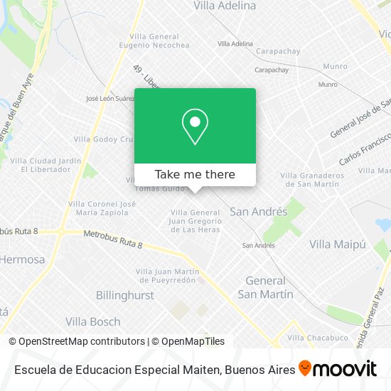 Escuela de Educacion Especial Maiten map