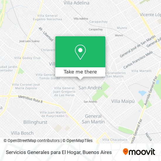 Mapa de Servicios Generales para El Hogar