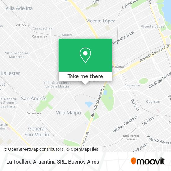 Mapa de La Toallera Argentina SRL