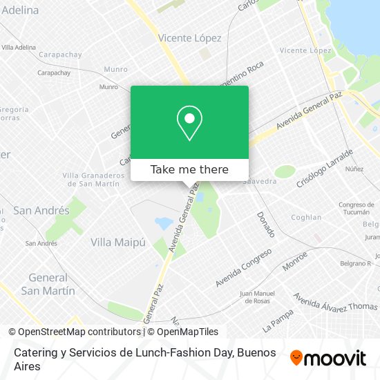 Mapa de Catering y Servicios de Lunch-Fashion Day