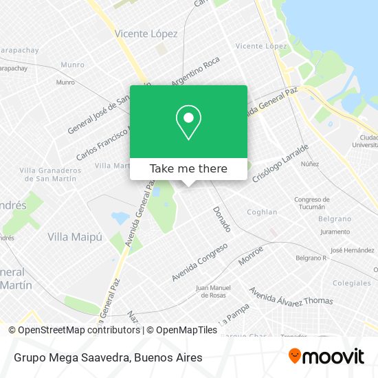 Grupo Mega Saavedra map