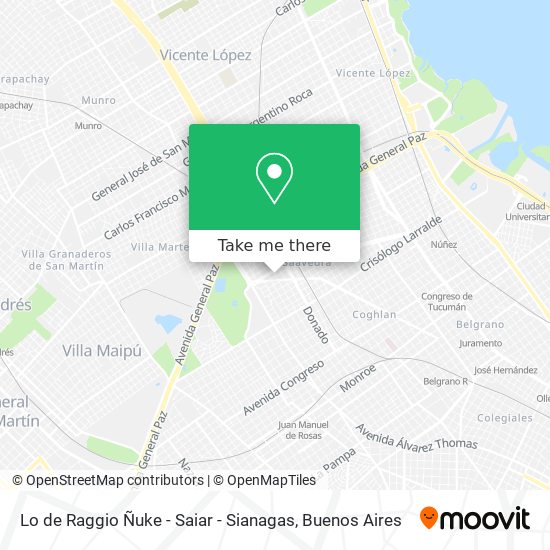 Lo de Raggio Ñuke - Saiar - Sianagas map
