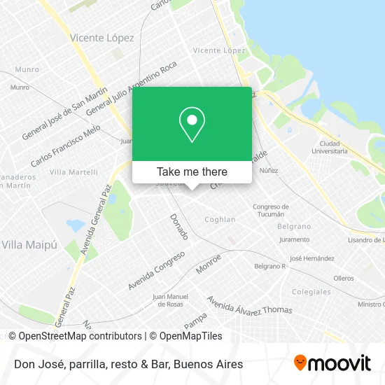 Don José, parrilla, resto & Bar map