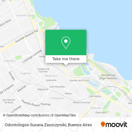 Odontologos-Susana Zaszczynski map