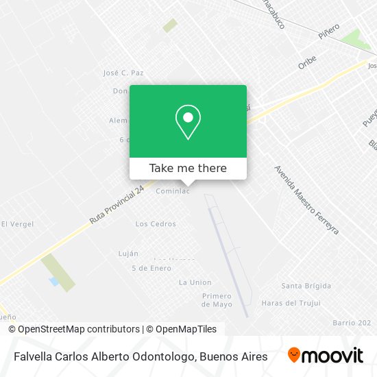 Mapa de Falvella Carlos Alberto Odontologo