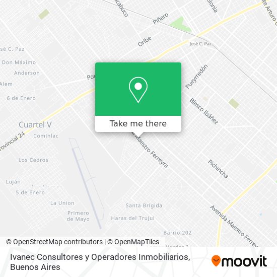 Ivanec Consultores y Operadores Inmobiliarios map