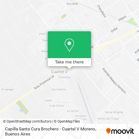 Capilla Santo Cura Brochero - Cuartel V Moreno map