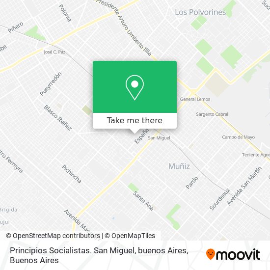 Principios Socialistas. San Miguel, buenos Aires map