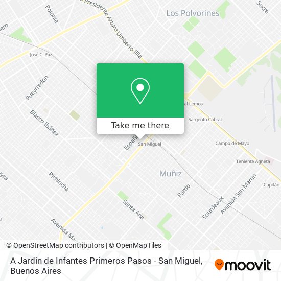 Mapa de A Jardin de Infantes Primeros Pasos - San Miguel