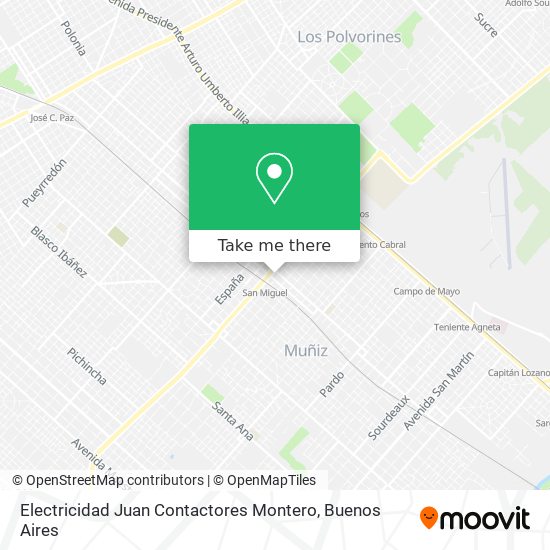Electricidad Juan Contactores Montero map