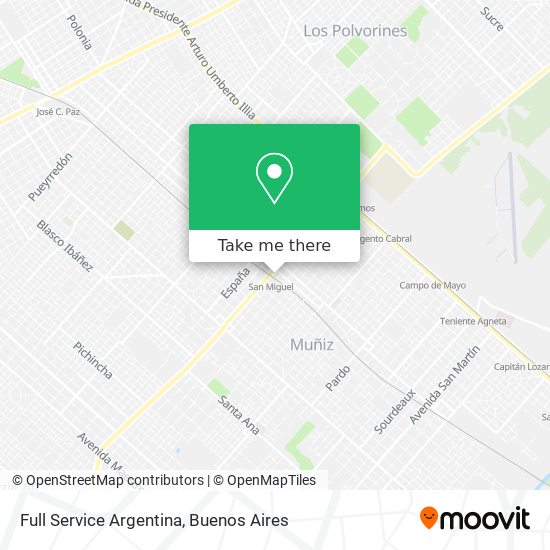 Full Service Argentina map